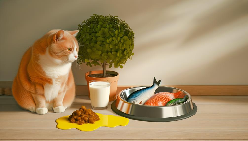 cat vomit and diet