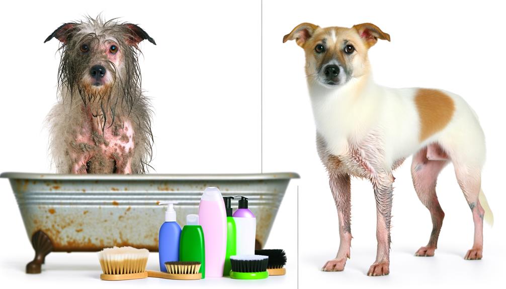 dog needs a bath