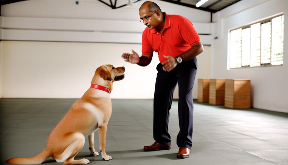 training with stand and wait commands